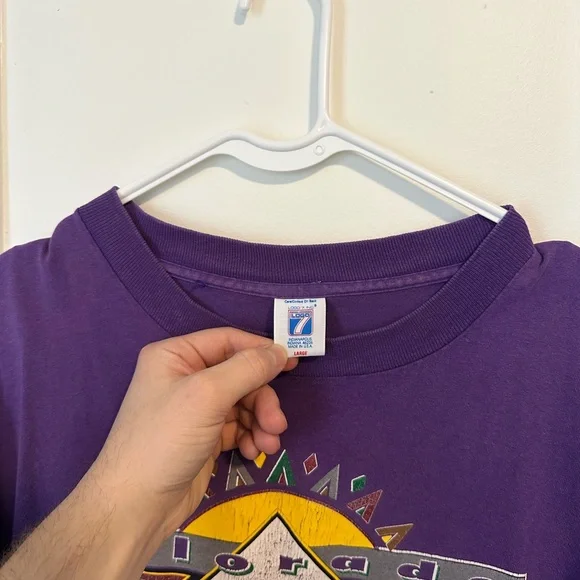 1993 Colorado Rockies Logo 7 Tee - Picture 2 of 3